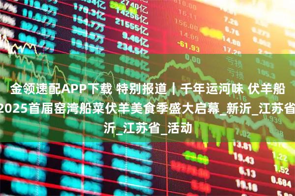 金领速配APP下载 特别报道｜千年运河味 伏羊船菜香 2025首届窑湾船菜伏羊美食季盛大启幕_新沂_江苏省_活动