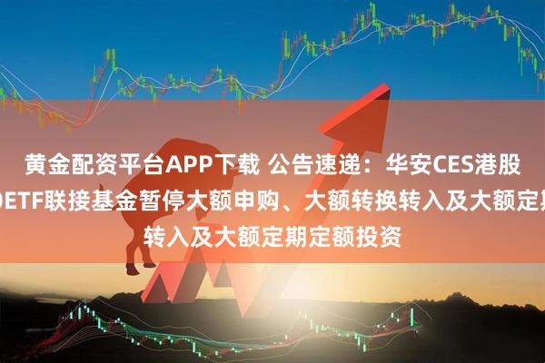 黄金配资平台APP下载 公告速递：华安CES港股通精选100ETF联接基金暂停大额申购、大额转换转入及大额定期定额投资